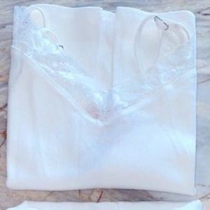 NEW Victoria Secret Very Sexy Lace Cotton Cami  White XLarge